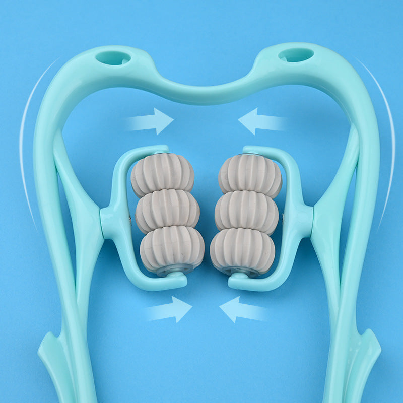 Multifunctional Manual Six-wheel Neck Massager for Comfort