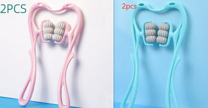 Multifunctional Manual Six-wheel Neck Massager for Comfort