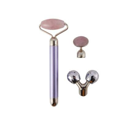 3 In 1 Vibrating Facial Jade Roller Set - Slimming &amp; Lifting