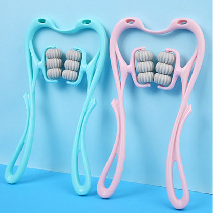 Multifunctional Manual Six-wheel Neck Massager for Comfort