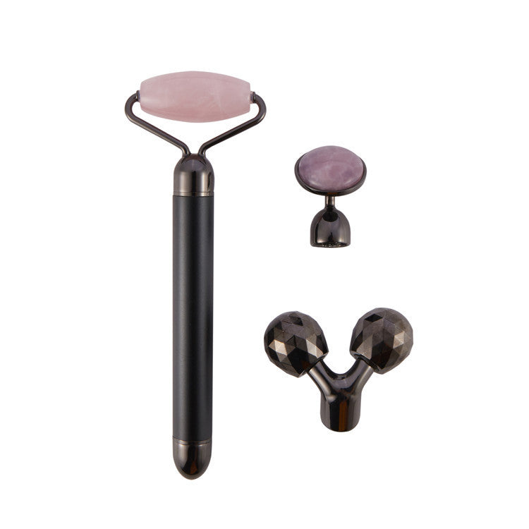 3 In 1 Vibrating Facial Jade Roller Set - Slimming &amp; Lifting